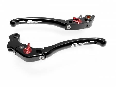 LE05A Brake / Clutch Adjustment Levers Eco Gp 1 Black Red Ducabike DBK For Ducati Hypermotard 821 2013 > 2015