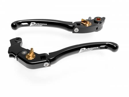 LE05B Brake / Clutch Adjustment Levers Eco Gp 1 Black-gold Ducabike DBK For Ducati Hypermotard 821 2013 > 2015