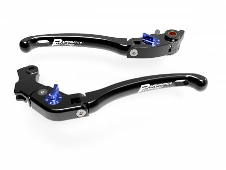LE05C Brake / Clutch Adjustment Levers Eco Gp 1 Black-blue Ducabike DBK For Ducati Hypermotard 821 2013 > 2015