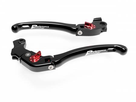 LE10A Brake / Clutch Adjustment Levers Eco Gp 1 Black Red Ducabike DBK For Ducati Scrambler Sixty2 2016 > 2021