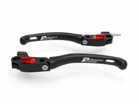 Brake / Clutch Adjustment Levers Eco Gp 1 Black Red Ducabike DBK For Ducati Desertx 2022 > 2024