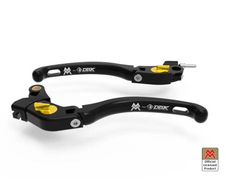 LE23B Brake / Clutch Adjustable Levers Eco Gp 1 Black Gold Dbk For Moto Morini Seiemmezzo Str 2022 > 2024