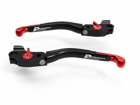 LEA03A Brake/clutch Adjustable Levers Eco Gp 2 Black Red Ducabike DBK For Ducati Supersport 600 1994 > 1997