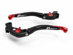 Brake/clutch Adjustable Levers Eco Gp 2 Black Red Ducabike DBK For Ducati Monster 821 2018 > 2020