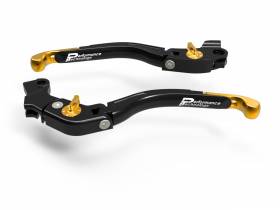 Brake/clutch Adjustable Levers Eco Gp 2 Black-gold Ducabike DBK For Ducati Scrambler Sixty2 2016 > 2021