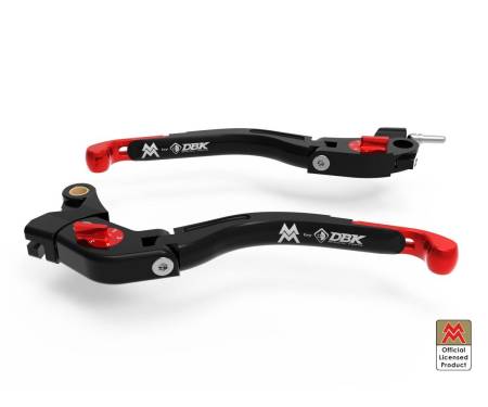 LEA23A Brake / Clutch Adjustable Levers Eco Gp 2 Black Red Dbk For Moto Morini Seiemmezzo Scr 2022 > 2024