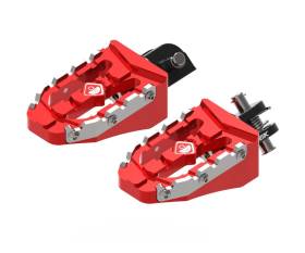 Off-road Pilot Footpegs Kit (pin Ø8mm.) Red Dbk For Ducati Multistrada 1260 Enduro 2019 > 2021