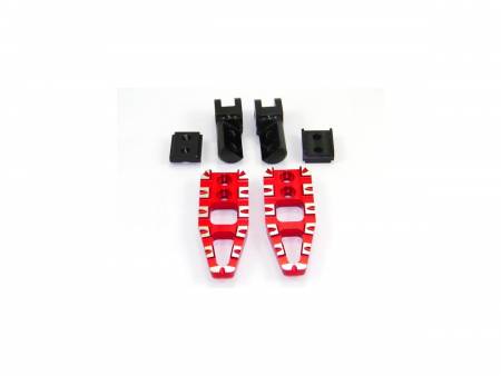 PPDVP01A Adjustable Passengers Pegs Red Ducabike DBK For Ducati Hypermotard 939 2016 > 2018