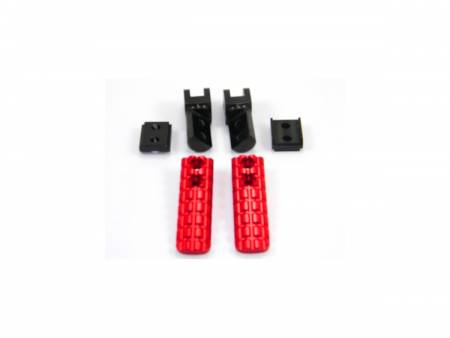 PPDVP02A Adjustable Passengers Pegs Red Ducabike DBK For Ducati Monster 937 2021 > 2024