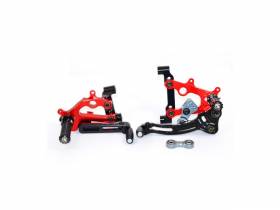 Sbk Adjustable Rearsets Black Red Ducabike DBK For Ducati Panigale 959 2016 > 2019
