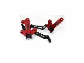 Adjustable Rearset Black Red Ducabike DBK For Ducati Diavel Carbon 2010 > 2018