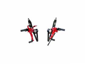 Adjustable Rearset Black Red Ducabike DBK For Ducati Monster S4rs 2006 > 2008
