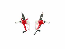 Adjustable Rearset Silver-red Ducabike DBK For Ducati Monster S2r 2005 > 2007