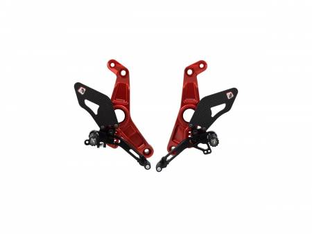 PRM1202AD Adjustable Rearset Red-black Ducabike DBK For Ducati Monster 1200 S 2014 > 2021