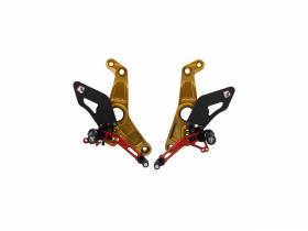 Adjustable Rearset Gold-red Ducabike DBK For Ducati Monster 821 2018 > 2020