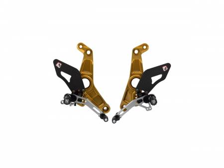 PRM1202BE Adjustable Rearset Gold-silver Ducabike DBK For Ducati Monster 1200 S 2014 > 2021