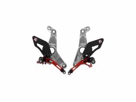 Adjustable Rearset Silver-red Ducabike DBK For Ducati Supersport 950 2021 > 2023