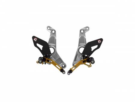 PRM1202EB Adjustable Rearset Silver-gold Ducabike DBK For Ducati Monster 821 2018 > 2020