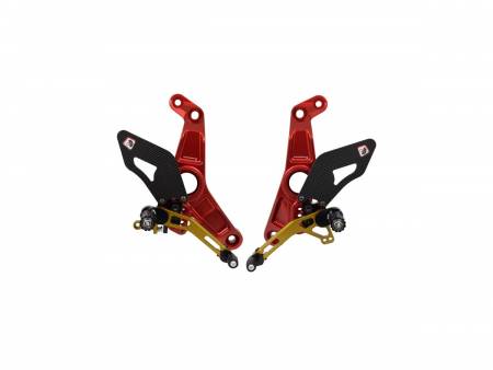 PRM12R01AB Adjustable Rearset Red-gold Ducabike DBK For Ducati Monster 1200 R 2016 > 2019