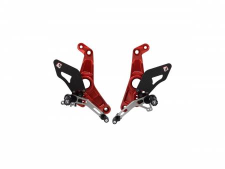 PRM12R01AE Adjustable Rearset Red-silver Ducabike DBK For Ducati Monster 1200 R 2016 > 2019