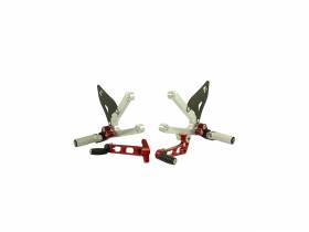 Adjustable Rearset Silver-red Ducabike For Ducati Supersport 1000 2004 > 2006