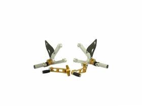 Adjustable Rearset Silver-gold Ducabike For Ducati Supersport 1000 2004 > 2006