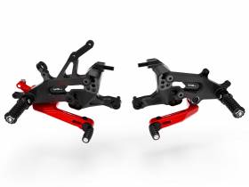 Adjustable Rearset Black Red Ducabike DBK For Ducati Streetfighter Sf V4 2020 > 2023