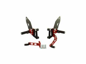 Sp Adjustable Rearsets Black Red Ducabike DBK For Ducati 749 2003 > 2007