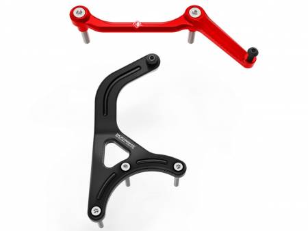 SAS16A Kit Mount Steering Damper Black Red Ducabike DBK For Ducati Multistrada V4 2021 > 2024