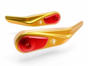 Handguards Protection Gold-red Ducabike DBK For Ducati Multistrada 1260 S 2018 > 2020