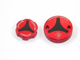 Fluid Tank Caps Red Ducabike DBK For Ducati Panigale 1299 R 2017 > 2020