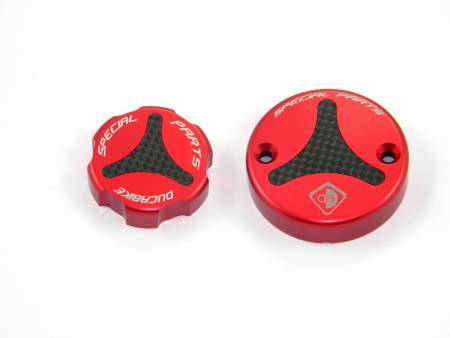 TLS01A Fluid Tank Caps Red Ducabike DBK For Ducati Multistrada 1260 2018 > 2020