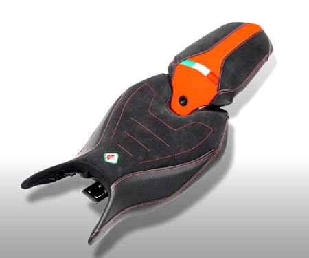 CSSTC01DK Housse de Selle Confort Ducabike DBK Noir-Orange Triumph SpeedTriple 1200 RS 2021 > 2024