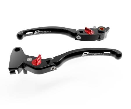 LE14A Adjustable Brake/Clutch Levers Ducabike DBK GP1 Black-Red Triumph SpeedTriple 1200RS 2021 > 2022