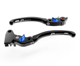 Adjustable Brake/Clutch Levers Ducabike DBK LE14C Black-Blue Triumph SpeedTriple 1200RS 2021 > 2022