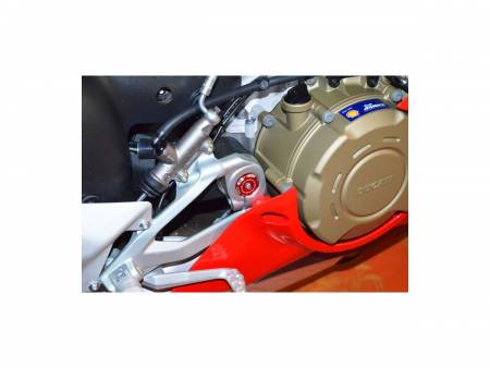 TTF05A Kit Tappi Telaio Centrale Rosso Ducabike DBK Per Ducati Panigale 1199 R 2013 > 2017