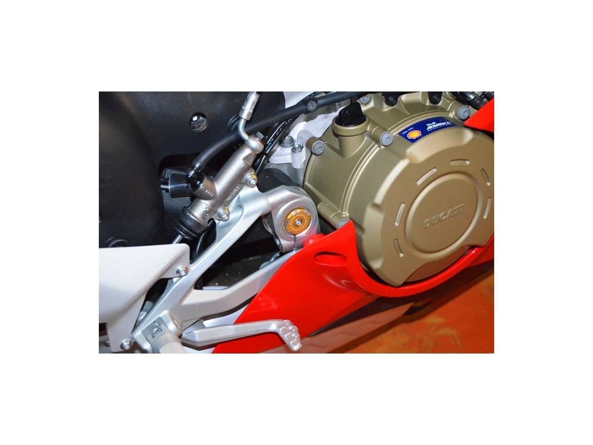 TTF05B Kit Capuchons De Cadre Central Or Ducabike DBK Pour Ducati Panigale V4 2018 > 2023