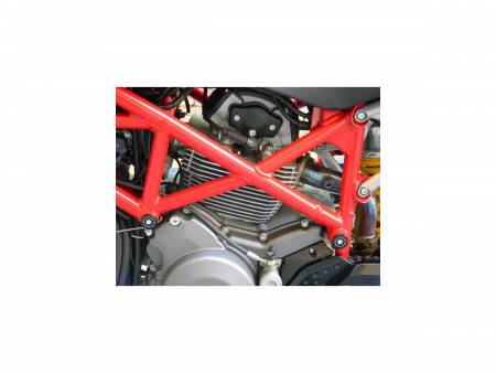 TTHM01D Kit Bouchons De Cadre Noir Ducabike DBK Pour Ducati Hypermotard 796 2009 > 2012