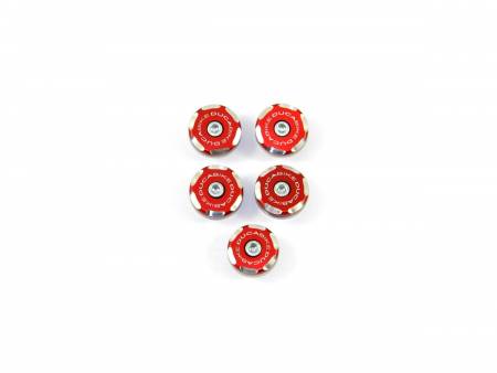 TTHM02A Kit Frame Plugs Red Ducabike DBK For Ducati Hypermotard 1100 2007 > 2009