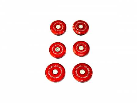 TTHM9501A Kit Frame Plugs Red Ducabike DBK For Ducati Hypermotard 950 2019 > 2024