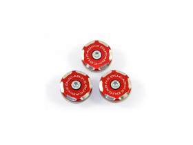 Kit Frame Plugs Red Ducabike DBK For Ducati Sport Touring St3 2003 > 2007