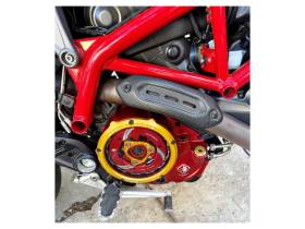 Clutch Cover Oil Bath Transparent RED-GOLD 3D-Evo Ducabike DBK CCDV05AB for Ducati SUPERSPORT 950 / S 2021 > 2022