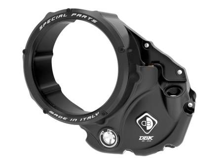 3D-Evo Couvercle Embrayage Bain d'Huile Noir Transparent Ducabike DBK CCDV05DD pour Ducati MONSTER 821 2014 > 2020