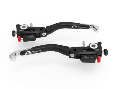 Adjustable Brake / Clutch Levers Double Adjustment Ducabike DBK L25E BLACK-SILVER for Ducati MULTISTRADA V4 / S 2021 > 2024