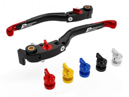 Adjustable Brake / Clutch Levers Eco Gp 2 Ducabike DBK LEA16A BLACK-RED for Ducati STREETFIGHTER V4 2021 > 2022