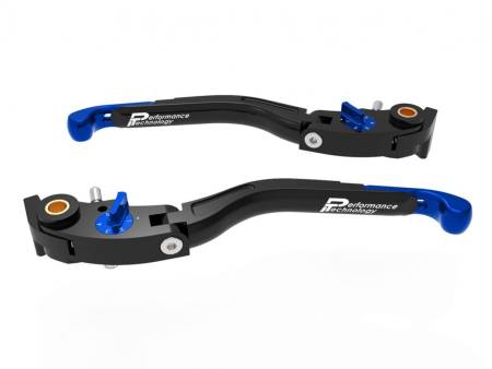 Adjustable Brake / Clutch Levers Eco Gp 2 Ducabike DBK LEA16C BLACK-BLUE for Ducati STREETFIGHTER V4 2021 > 2022