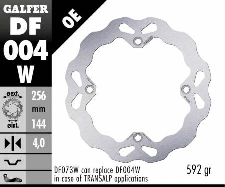 DF004W Galfer Front Brake Disc WAVE FIXED 256x4mm HONDA XRE 300 C-ABS 2010