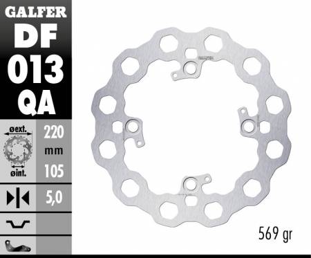 DF013QA Galfer Bremsscheiben Hintere CUBIQ FIXED 220x5mm TRIUMPH SPEED TRIPLE 1050 2008 > 2010