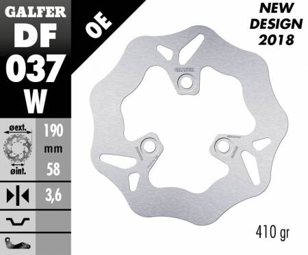 DF037W Galfer Disco de Freno Delantero WAVE FIXED 190x3,6mm SYM X PRO 125 2013