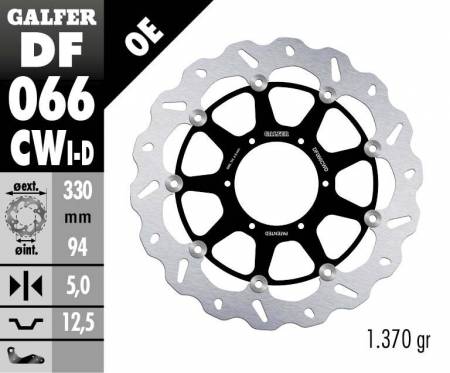 DF066CWD Galfer Front Right Brake Disc WAVE FLOATING COMPLETE 330x5m HONDA CBR 900 RR (954) 2002 > 2004